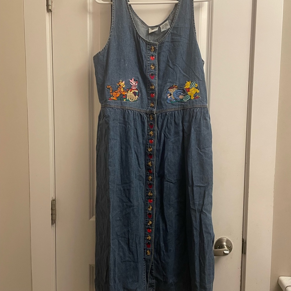 90s Winnie the Pooh Disney Dress with Embroidered detail